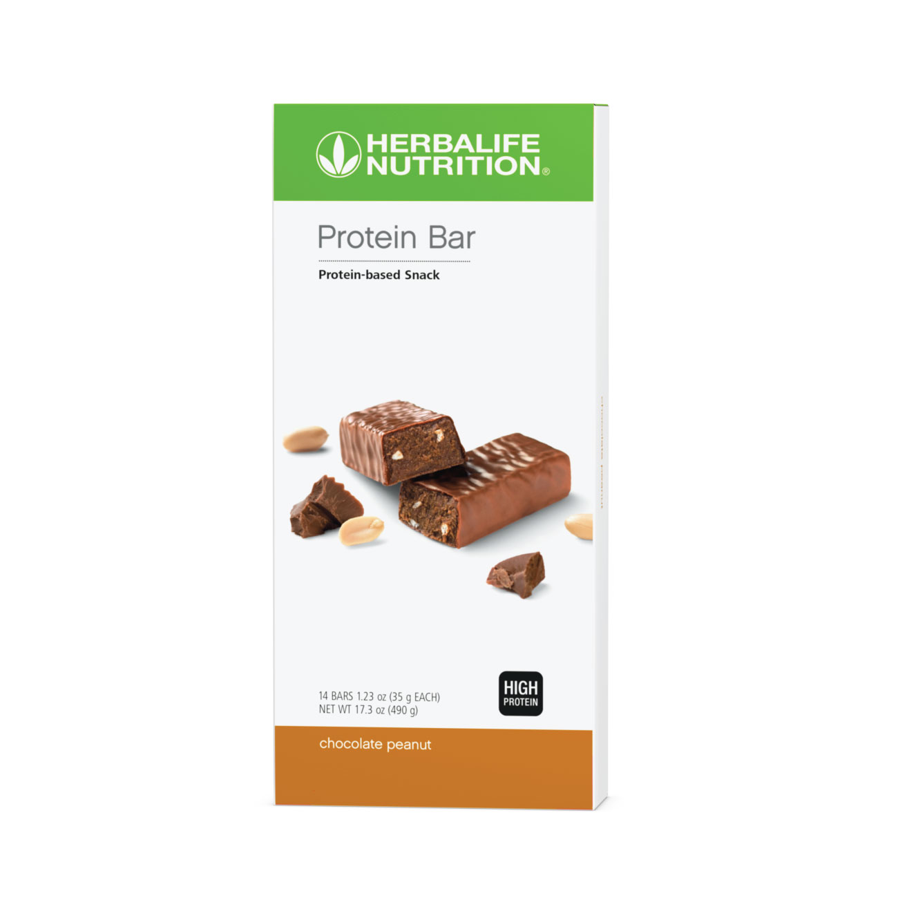 Snek Chocolate Peanut Protein Bar 14 bars Herbalife Nutrition MY